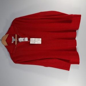 NWT TOMMY BAHAMA TANGO RED SHIMMER BONITA ZIP PONCHO SZ XXS/XS